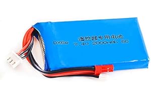 7.4V 2000mAh 8C Lipo Battery for Spektrum DX6 Remote Controller
