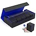 Scimi Large Premium Double Deck Case Box for 800 Sleeved Cards Case Large Deck Case with Dice Tray Fits MTG/TCG/CCG (Black/Blue)