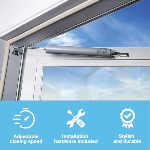 Cierre neumático resistente V150 Wright Products, aluminio para contrapuertas 4