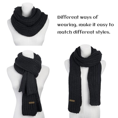 Aonal Womens Winter Scarf Cold Weather Thick Warm Cable Knit Wraps Chunky Large Soft Long Scarves3