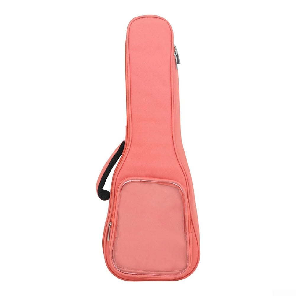 SPORTARC Mantén tu ukelele seguro, bolsa transparente de 23 pulgadas, funda suave de esponja, mochila de hombro, Pink
