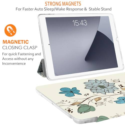 Image of DuraSafe Cases for iPad PRO 9.7 inch 2016 TPU Cover A1673 A1674 A1675 MLMP2HN /A MM172HN /A MLMN2HN /A MLMW2HN /A MLMX2HN /A MLMV2HN /A MLN02HN /A MLMY2HN /A MLN12HN /A MM1A2HN /A MLMQ2HN /A Printed Color Flowers