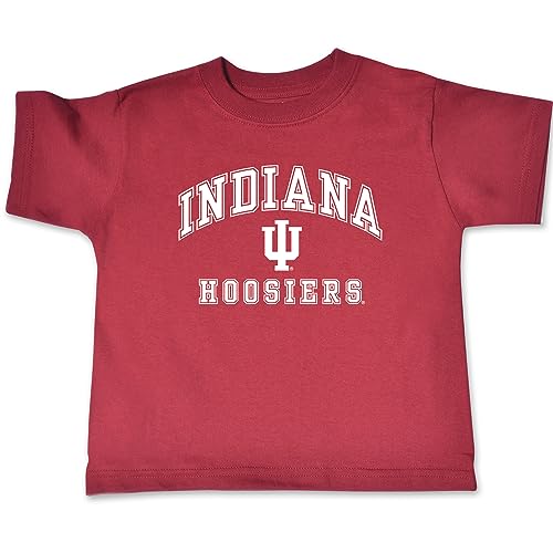 NCAA Indiana Hoosiers Toddler Short Sleeve Tee, 3 Toddler, Cardinal