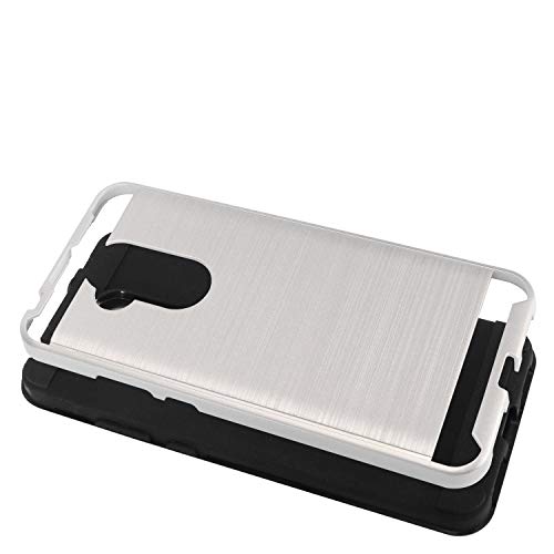 Z-Gen - For Alcatel 7 Phone 6062W, T-Mobile Revvl 2 Plus (2018), Revvl2 Plus 6062Z - Brushed Hybrid Case - Cs3 Silver #TOP1