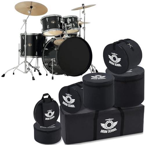 Drum Bags Set 7-pcs, Drum Cases Carrying Bag Set Thick Padded for 12" / 13" Tom, 14" Snare, 16" Floor Tom, 22" * 18" Bass, 22" Cymbal, Hardware Bag, Heavy Duty, Durable (Standard) - Thumbnail 7
