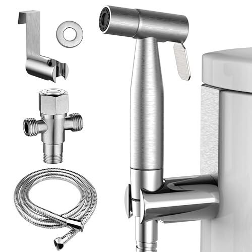 Bidet handbrause Komplett edelstahl mit 2,5 Meter Schlauch halter und umschaltventil wc dusche bidet handbrause für toilette handbrause toilette bidet brause