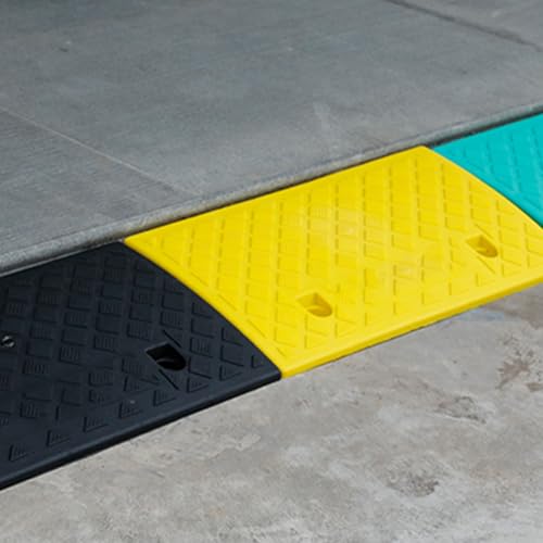 Step Mat Ramp Mat, rampa plástica para umbral, rampa de bordillo, superficie antideslizante, apta para sillas de ruedas, bicicletas, escalones (Negro, 50 x 22 x 6 cm) miniatura 7