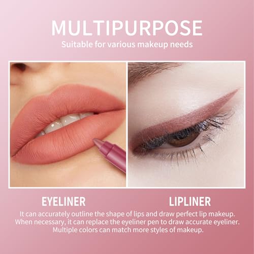 KYDA 12 Colors Lip Liner set, Matte Nude Lip Liner Pen, Waterproof, Long Lasting, Highly Pigmented Creamy Velvet Lip Liner Pencil for Women and Girls - Image 8