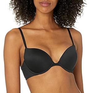 Calvin Klein Women's Constant Push Up Plunge Bra, Black, 36B