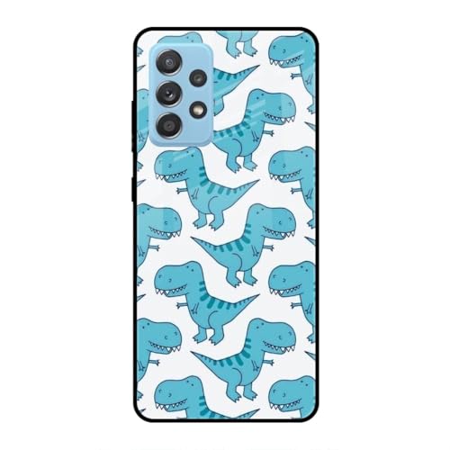 Image of SmashItUp Dianosaur Designer Printed TPU Metal Case Mobile Back Cover for Samsung A53 5G