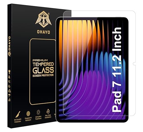 Image of OHAYO 9H Military Strength Car Display Screen Protector for Xiaomi Pad 7 / Pad 7 Pro 11.2 Inch - Ultra Hard Scratch Resistant Film, Non-Tempered, No-Glass Build, HD Clear, Full Coverage Guard for Xiaomi Mi Pad 7 & 7 Pro 11.2 inch with Easy Installation Kit