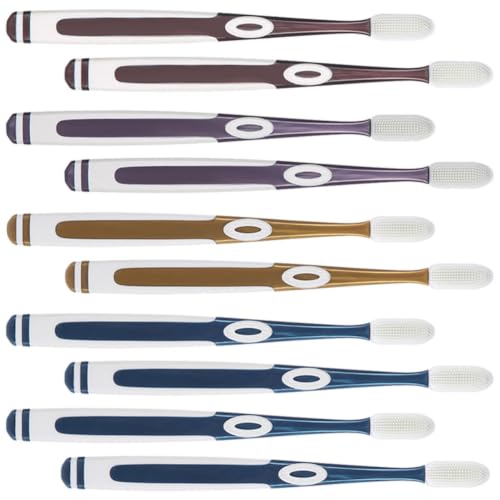 Cepillos de dientes de silicona que evitan el sangrado y dolor por cerdas duras, pack de 10