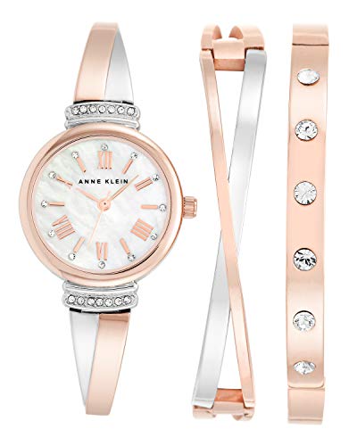 Anne Klein Women'S Ak/2245Rtst Premium Crystal Accented Rose Gold-Tone And...