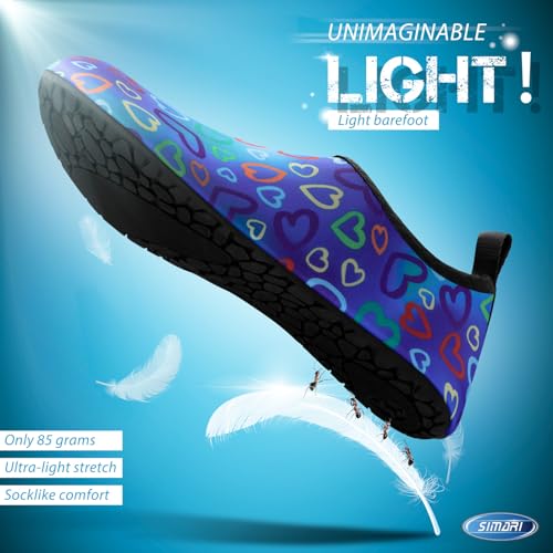 Image of SIMARI Water Shoes for Women Men Swim Aqua Socks Beach Pool Essentials Barefoot Surf River Boat Kayak Sea Yoga Sand Exercise Sport Accessories Breathable Quick-Dry Adult Youth Kid Size SWS001