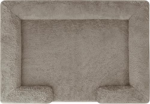 normani Ergonomisches Hundebett für große, mittlere und kleine Hunde - Ortopädisches Hundekissen - Hundecouch mit hohem Rand Farbe Beige Größe 60 cm x 80 cm x 16 cm