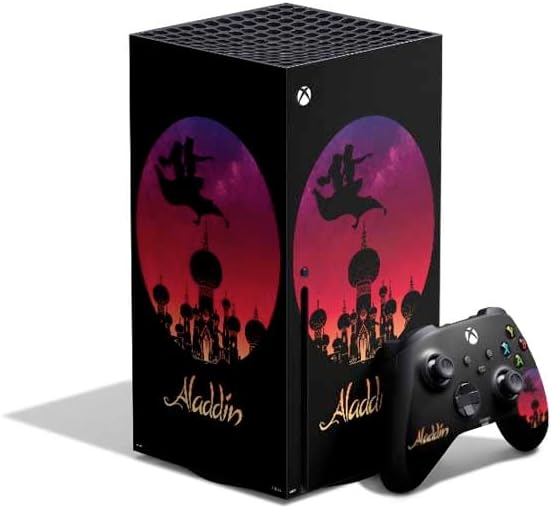 Skinit Decal Gaming Skin Compatible with Xbox Series X Bundle - Officially Licensed Disney Jasmine Design
