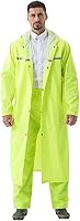 Vista 11 de Impermeable para Adultos, Ponchos de Lluvia con Capucha para Hombre, Chaqueta ligera, Impermeable, Larga, Cortavientos para Hombres Mujeres