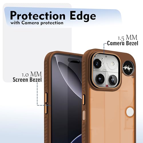 Image of V-TAN Back Cover for Nothing Phone (3) Compatible Case, Matte Finish Transparent Case, TPU, Camera Protective Shockproof Cover (Brown)