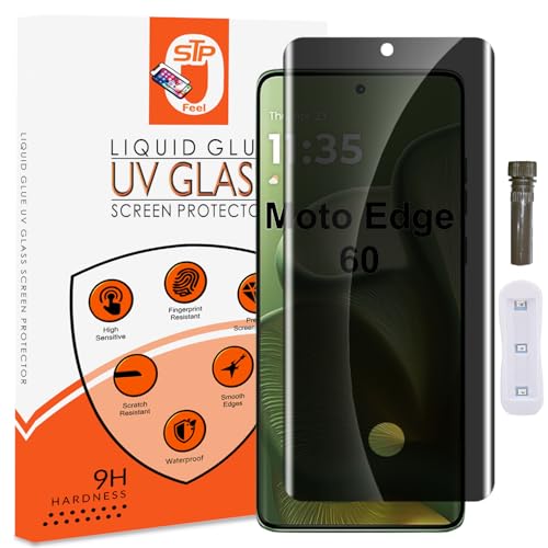 Image of UV Advanced Privacy Tempered Glass Screen Protector Compatible for Motorola Edge 60 5G / Edge 60 Pro 5G (6.7 Inch, Pack of 1) Full Edge to Edge Coverage Anti-Spy /Anti-Peeping 9H Hardness