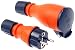 Produktbild maxgo Gummistecker Gummikupplung SET Schuko Stecker Kupplung Schutzkontaktstecker Stromstecker Spritzwasserschutz Ideal für Außenbereich IP54 3-poliger 16A (SET Stecker + Kupplung)