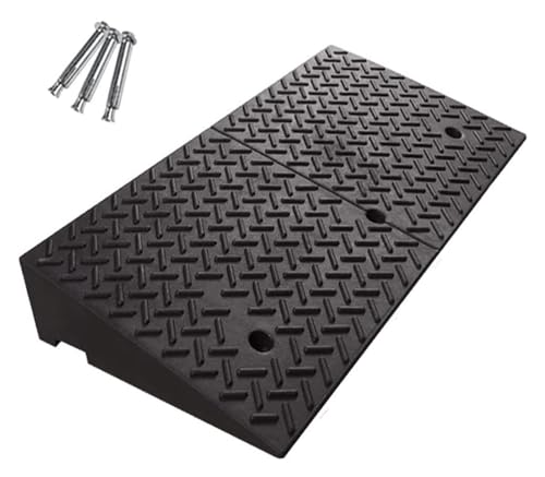 Threshold Ramp Ramp Heavy Duty Rubber Threshold Ramp Non-Slip Scooter Ramp Portable Kerb Ramps for Garage Parking Handicap Ramps Anti-Slip (One Color 15cm