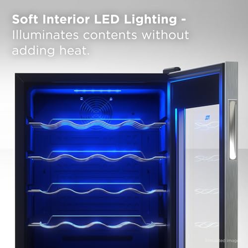 Image of TCL 24-Bottle Wine Cooler Mini Fridge with Glass Doors