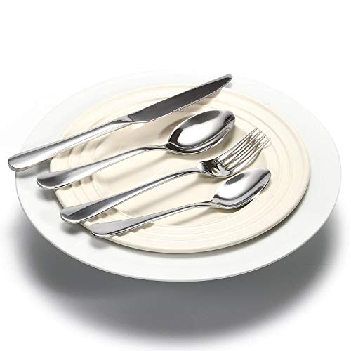 Vinsani 24 Piece Stainless Steel Cutlery Silverware Flatware Home Use Tableware Dinnerware Set Knife Fork Spoon Dessert Spoon, Service for 6 People, Mirror Polished - Dishwasher Safe Easy Clean - Image 6
