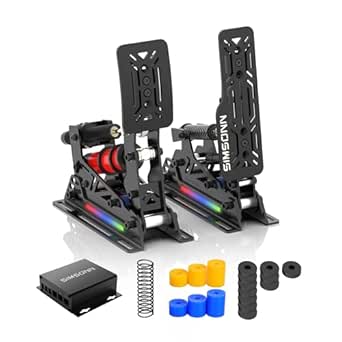 SIMSONN PRO X Ultra Sim Racing Pedals PC Racing Simulator Load Cell HE Hydraulic Pedals Support Haptic Reactor (PRO X Ultra P2-H2)