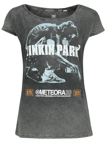 Linkin Park Overlay Donna T-Shirt Grigio Xl 100% Cotone Regular - 3