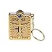 Produktbild Dabixx Keychain, Mini Englisch HEILIGE Bibel Schlüsselanhänger Religiöser Christ Jesus Kreuz Schlüsselanhänger Geschenk - Gold