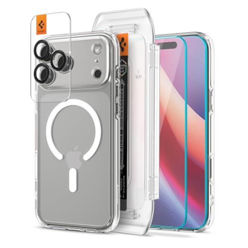 Coque MagSafe Spigen iPhone 17 Pro antichoc transparent avec pack protection écran et caméra