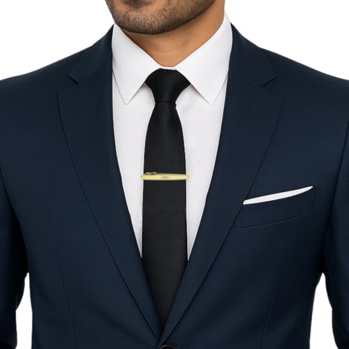 Image of TIE STUDIO Men's Metal tie pin | pack of 1 | Alloy Steel | Superior finishing | Packaging - Black box