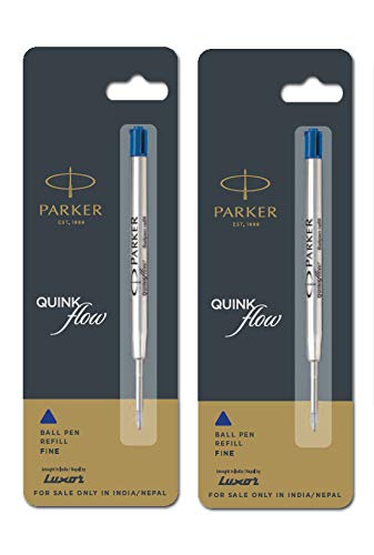 Parker(luxar) Quink Flow Ball Pen Refills Combo Pack (Blue)