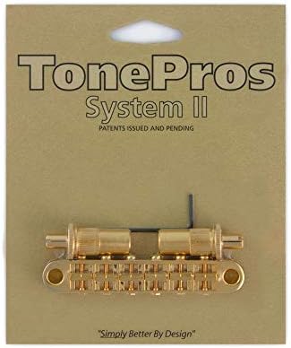 TonePros T3BT-G Metric Tuneomatic Bridge Gold Guitar bridge image 3