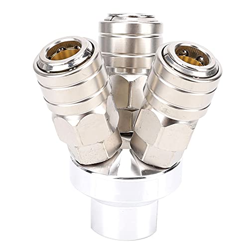 Conector, Conector de 3 Vias Componente Pneumático Banhado Em Aço Inoxidável Pérola Conector Rápido