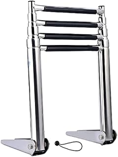 FreeTec 4 Step Stainless Steel Telescoping Swim Marine Boat Ladder