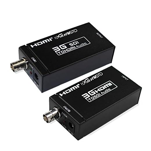 Conversor HDMI para SDI BNC 1080p 3G + conversor SDI para HDMI HDMI SDI / extensor BNC para cabos coaxiais únicos de 100 m/328 pés