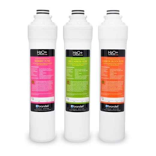 Brondell H2O+ Coral UC300 Three-Stage Undercounter Water Filtration System (UF-35 Replacement Filters)