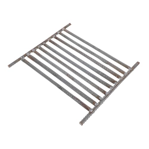 WOONEKY Rejilla para Chimenea de Acero Pesado Soporte Resistente para Leña Parrilla para Estufa de Leña Uso Interior y Exterior Duradera y Resistente al Calor