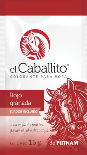 La Mejor Selección de Colorantes para Ropa , listamos los 10 mejores. 41 el Caballito, el único Colorante en Polvo para ropa color Rojo granada ¡Revive y cambia el color de tu prenda favorita! sobre con 16g