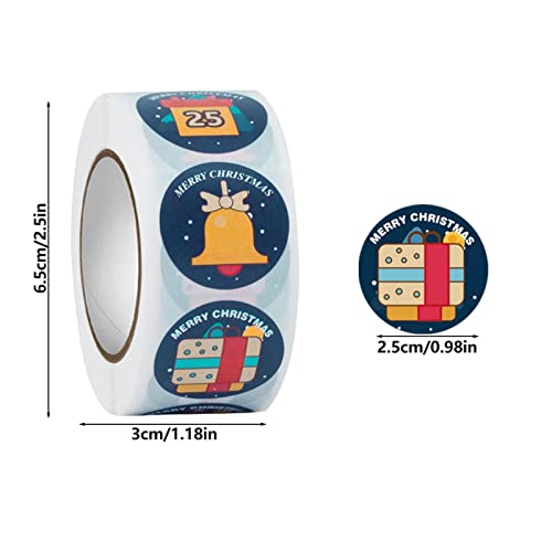 FASSME Adesivo de Natal para Envelope | Adesivos coloridos de desenhos animados de Natal - 2,54 cm 8