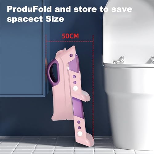 Image of Skylofts Baby Potty Training Seat Potty seat for Kids 1-3 Years Potty Training Stair Potty Seat for Kids 2-5 Years (Pink)