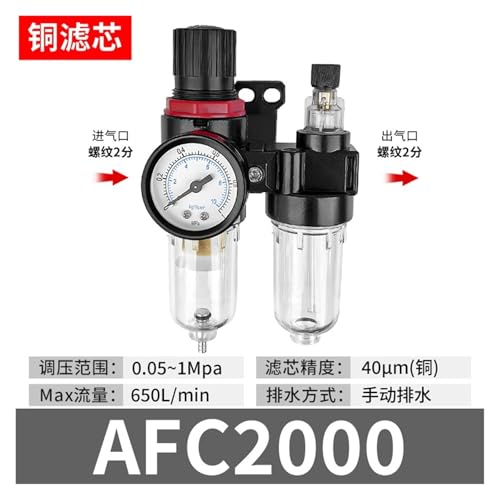 Separador de aceite y agua AFC2000 con núcleo de cobre para regular la presión del compresor 2
