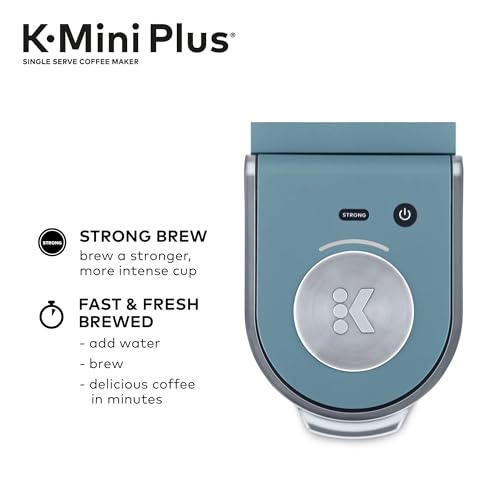 Keurig K-Mini Plus Single Serve K-Cup Pod Coffee Maker, with 6 to 12oz Brew Size, Stores up to 9 K-Cup Pods, Travel Mug Friendly, Teal (Renewed) - Image 7
