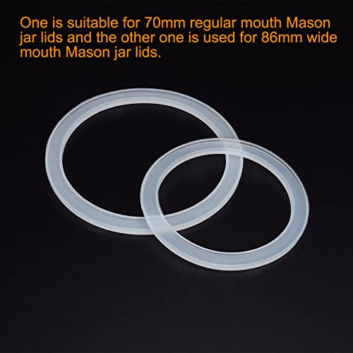 PATIKIL 70mm Regular and 86mm Wide Mouth Silicone Sealing Rings Set - Image 4