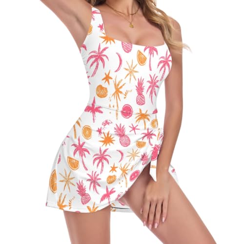Robe de bain push-up orange pour sculpter la silhouette féminine