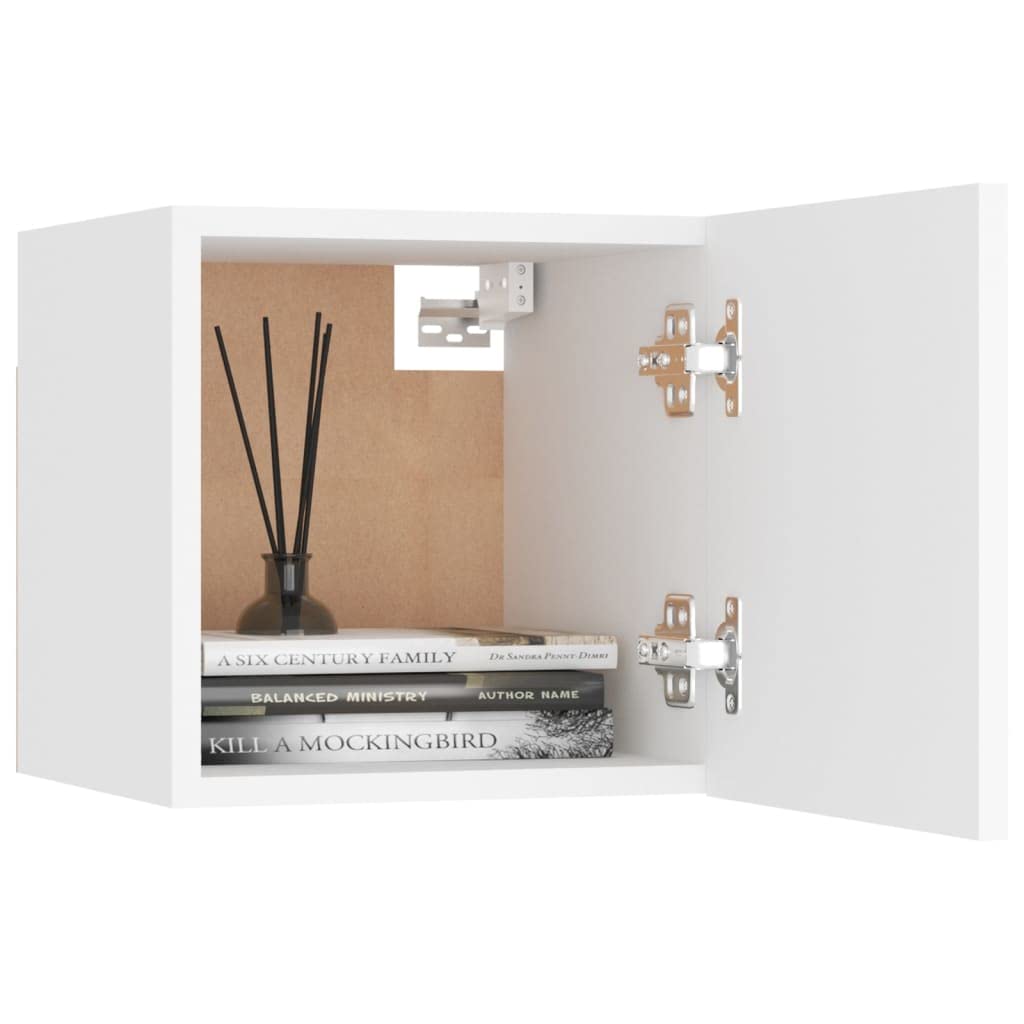 6-teiliges TV-Möbel-Set, weiß, Holz, mehrschichtig