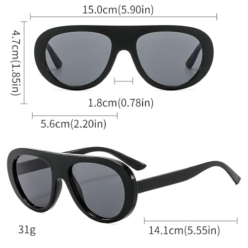 Popular Fashion Pilot Women Leopard Green Sunglasses Retro Wide Legs Men Trending Punk Gradient Sun Glasses 11642