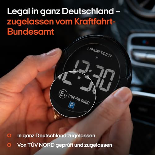 OOONO P-DISC NO2 - Elektronische Parkscheibe mit Zulassung fürs Auto - Automatische Digitale Parkscheibe Elektrisch mit Zulassung vom KBA… – Ansicht 4