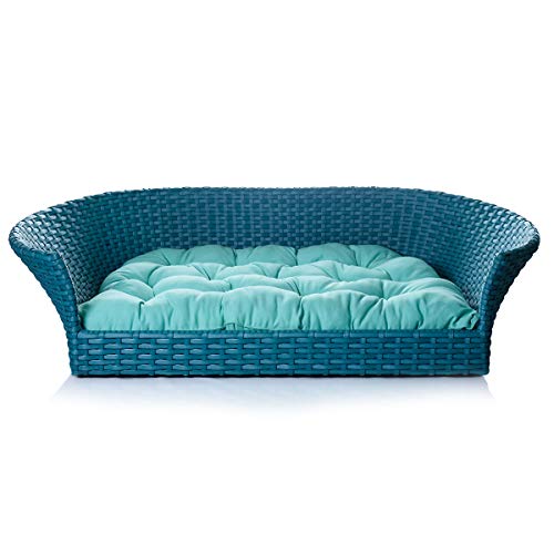 Cama Pet Cachorro Porte Grande Até 25kg 100x60cm Fibra Sintética Tiffany Luxo Veludo - BedFurPets